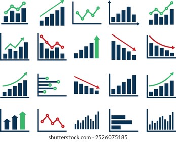 Increase and Decrease Line Icons. Editable Stroke, Contains such icons as Arrow, Chart, Diagram, Finance, Direction, Graph, Growth, Interest Rate, Investment, Performance, Stock Market, Data vectors.