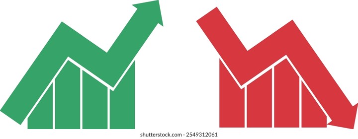 increase and decrease profit icons. Contains such icons as stock market, profit, launch and more transparent background