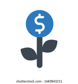Farbsymbol der Vektorillustration erhöhen 
