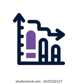 increase duotone icon. Sleek and modern vector icon for websites, mobile apps, marketing materials, and corporate design. Fully scalable and ready to use.