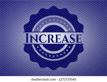 Increase emblem with denim texture