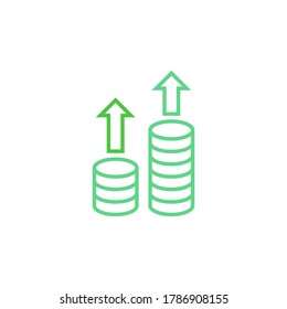 increase finance vector icon logo design