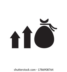 increase finance vector icon logo design