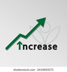 "Incremento" - ilustración vectorial plana para empresas 