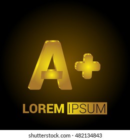 Increase Font 3D Golden Metallic Premium Royal Corporate Logo / Icon