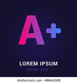 Increase Font Blue & Red colorfull gradient attractive bright material Icon / Logo Design