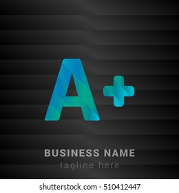 Increase Font Blue,Green and Black silk fashion premium icon / Logo