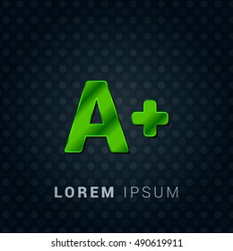 Increase Font Bright Green chromium precious metallic 3D Icon / Logo Design