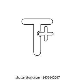 increase font icon. Element of web for mobile concept and web apps icon. Outline, thin line icon for website design and development, app development