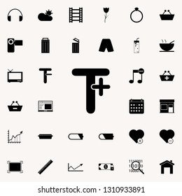 increase font icon. web icons universal set for web and mobile on white background