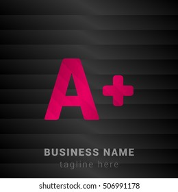 Increase Font Pink and black silk fashion premium icon / Logo