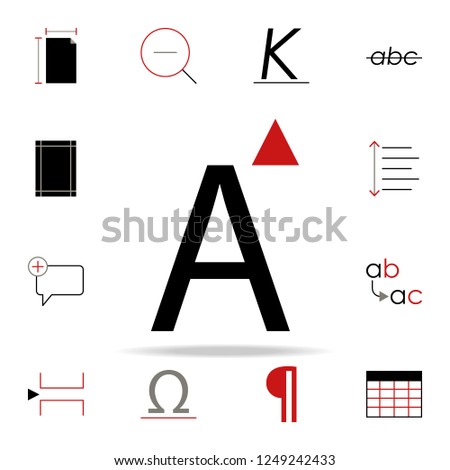 increase font size icon. text editor icons universal set for web and mobile