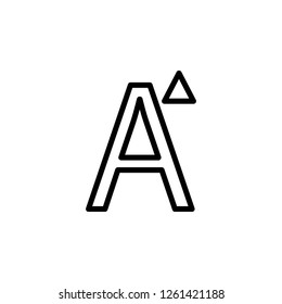 increase font size, word A icon. Can be used for web, logo, mobile app, UI, UX
