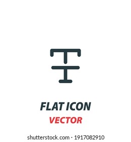 Increase font typeface size icon in a flat style. Vector illustration pictogram on white background. Isolated symbol suitable for mobile concept, web apps, infographics, interface and apps design.