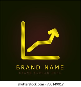 Increase golden metallic logo