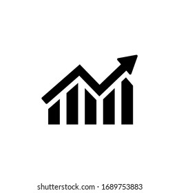 Increase Graph Icon Vector Illustration On White Background