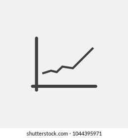 increase graph vector icon, chart, incresing, growth