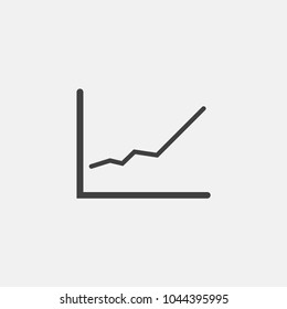 increase graph vector icon, chart, incresing, growth
