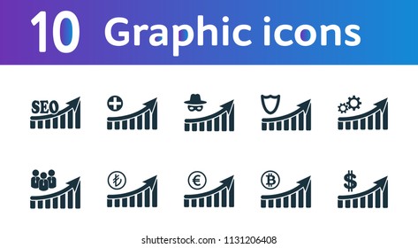Increase graphic icons set. UI and UX. Premium quality symbol collection. Increase graphic icon set simple elements for using in app, print, software etc