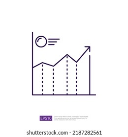 Increase Growth Chart and Graph Outline Icon