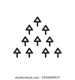 Increase, growth thin line icons. Perfect pixel on transparent background