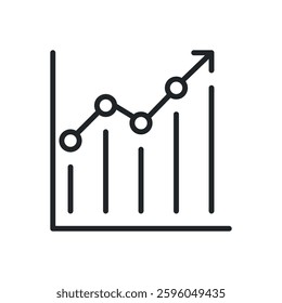 Increase, growth thin line icons. Perfect pixel on transparent background