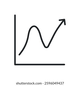 Increase, growth thin line icons. Perfect pixel on transparent background