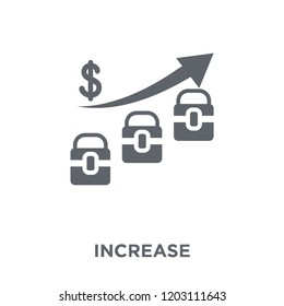 Increase icon. Increase design concept from Success collection. Simple element vector illustration on white background.