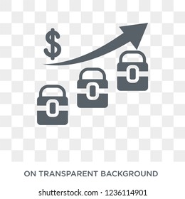 Increase icon. Increase design concept from Success collection. Simple element vector illustration on transparent background.