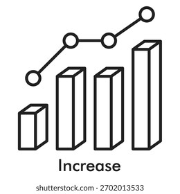 Increase Icon in Line Style.