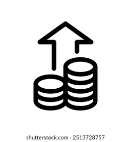 Increase Icon Line Style Design. Simple Vector Illustrations.