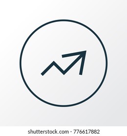 Increase icon line symbol. Premium quality isolated trend element in trendy style.