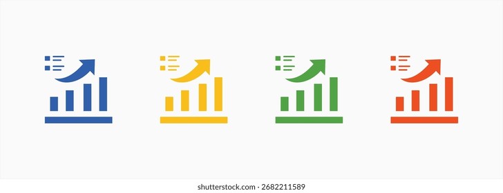 Increase Icon Set Color Multiple Style Collection