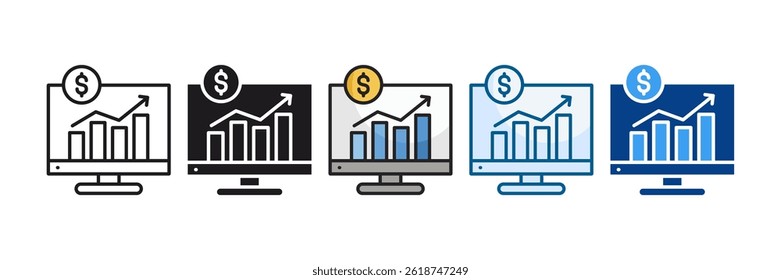 Increase Icon Set Multiple Style Collection
