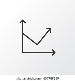 Increase Icon Symbol. Premium Quality Isolated Progress Element In Trendy Style.