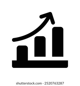 ícone de aumento. ícone de glifos vetoriais para o design do seu site, celular, apresentação e logotipo.