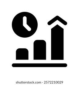 increase icon. vector glyph icon for your website, mobile, presentation, and logo design.