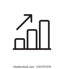 Increase icon vector. Graph sign