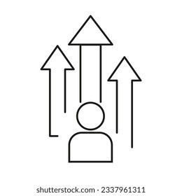 increase icon. Vector illustration. EPS 10.