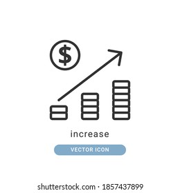 increase icon vector illustration. increase icon outline design.
