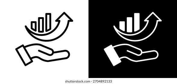 Aumentar Ícone Ilustração de Vetor em Branco