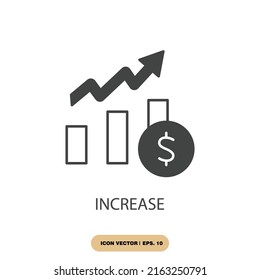 increase icons  symbol vector elements for infographic web