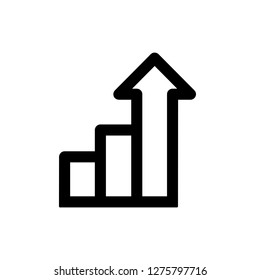 Increase icon,vector illustration. Flat design style. vector increase icon illustration isolated on White background, increase icon Eps10. increase icons graphic design vector symbols.