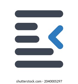 Increase indent icon.line,format (vector illustration)