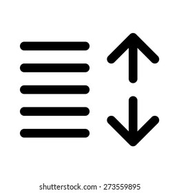 Increase line spacing or increase line leading art vector icon for apps and websites