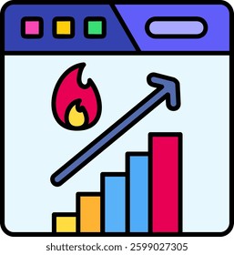 Increase Line vector Icon Design