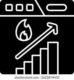 Increase Line vector Icon Design