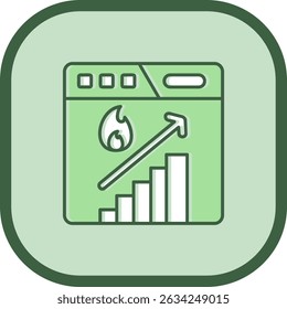 Aumentar design de ícone de vetor de linha