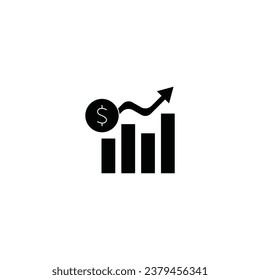 increase money growth concept line icon. Simple element illustration. increase money growth concept outline symbol design.