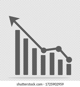 increase money growth icon, progress marketing, thin line symbol on white background - editable stroke vector illustration eps10